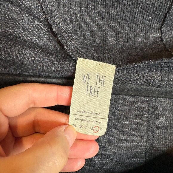 We the Free off shoulder grey ribbed top - Picture 4 of 6